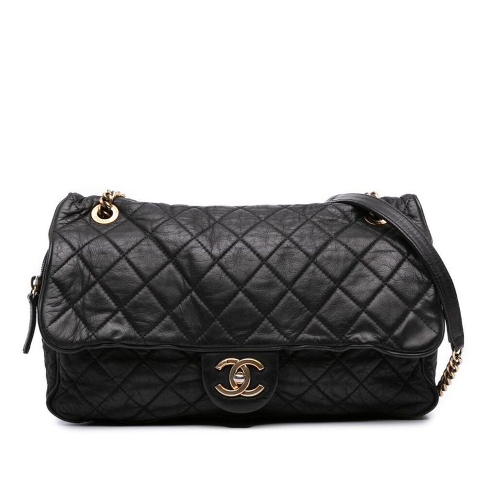 Pre Loved chanel Classic Flap Shoulder Bag Women Black - Picture 1 of 8